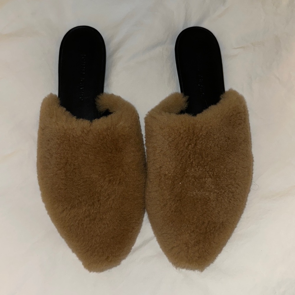 Jenni kayne mule fur slide shoes made in Italy never worn new 39 shearling